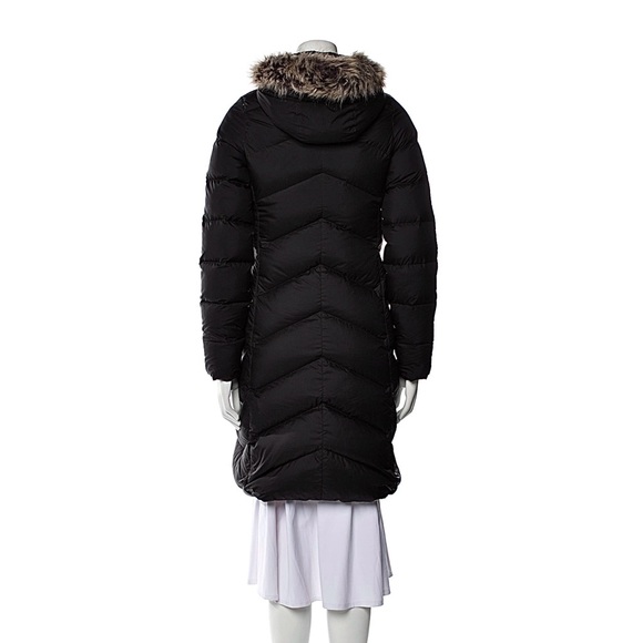 Marmot Montreaux 700 Fill Down Puffer Black Faux Fur Trim Hooded Coat XS - Picture 4 of 5